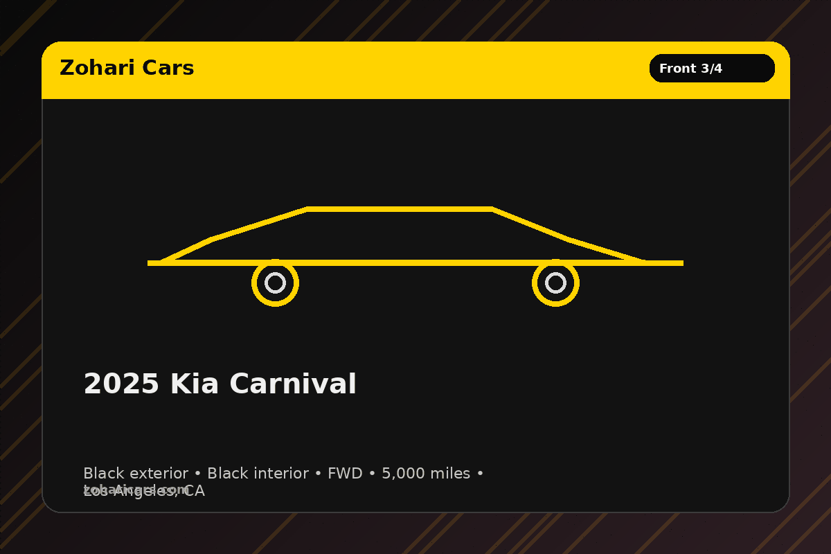 2025 Kia Carnival — Black — 5K mi