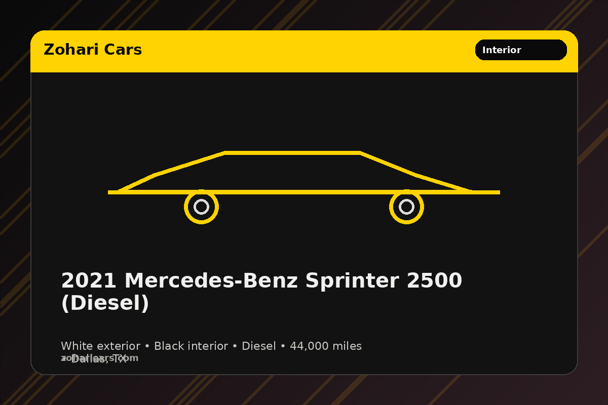 2021 Mercedes-Benz Sprinter 2500 Diesel — White — 62K mi (Houston, TX)