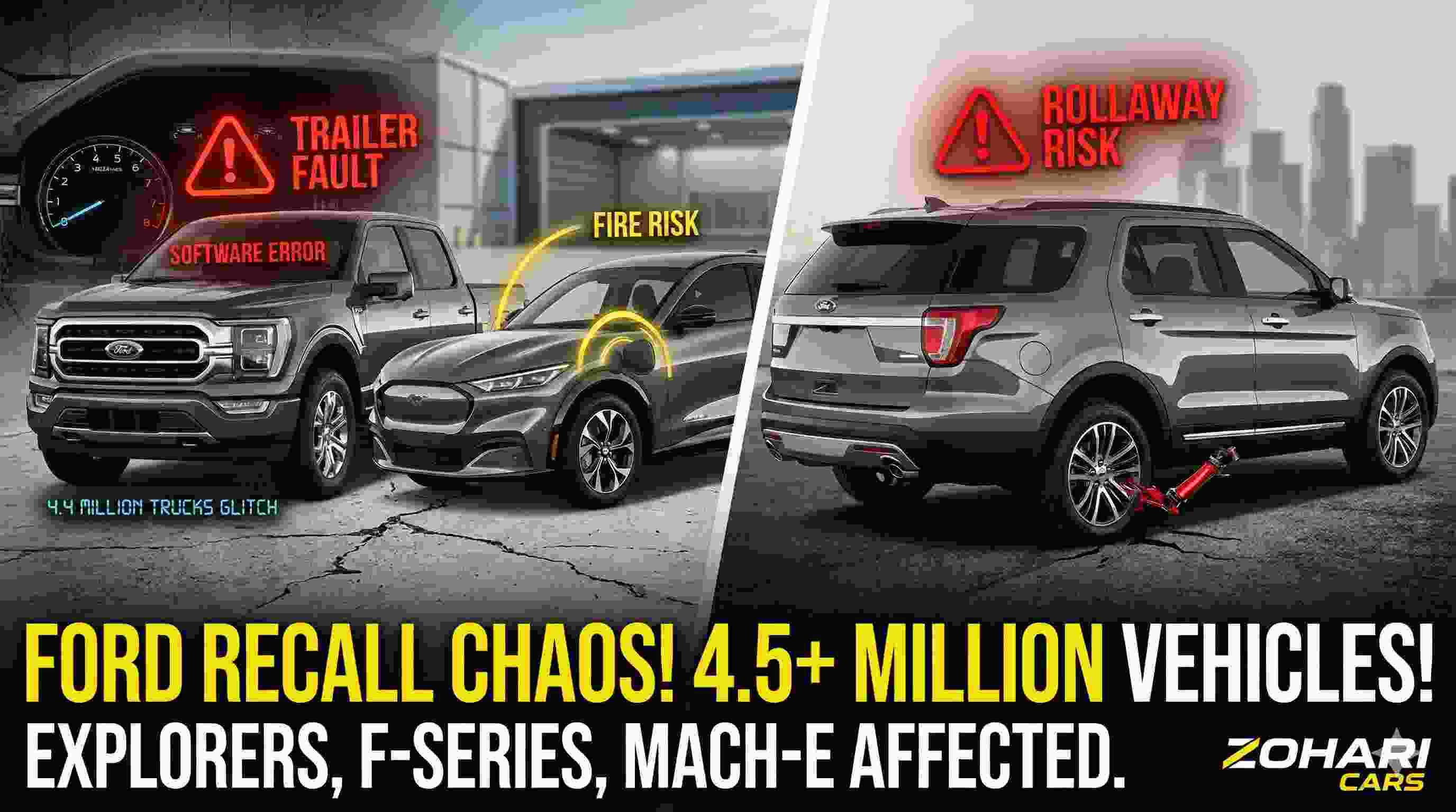FORD RECALL CHAOS! 4.5+ MILLION VEHICLES! EXPLORERS, F-SERIES, MACH-E AFFECTED.
